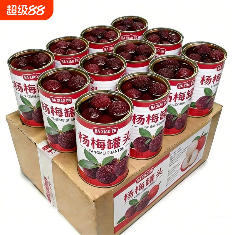新鲜杨梅罐头450g新日期现摘现货水果罐头商用整箱鲜果原材料果肉