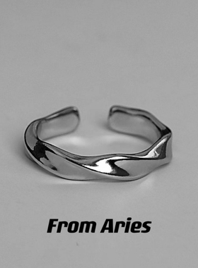 【店铺热销】莫比乌斯戒指简约男女同款波浪形戒指中性口指环情侣