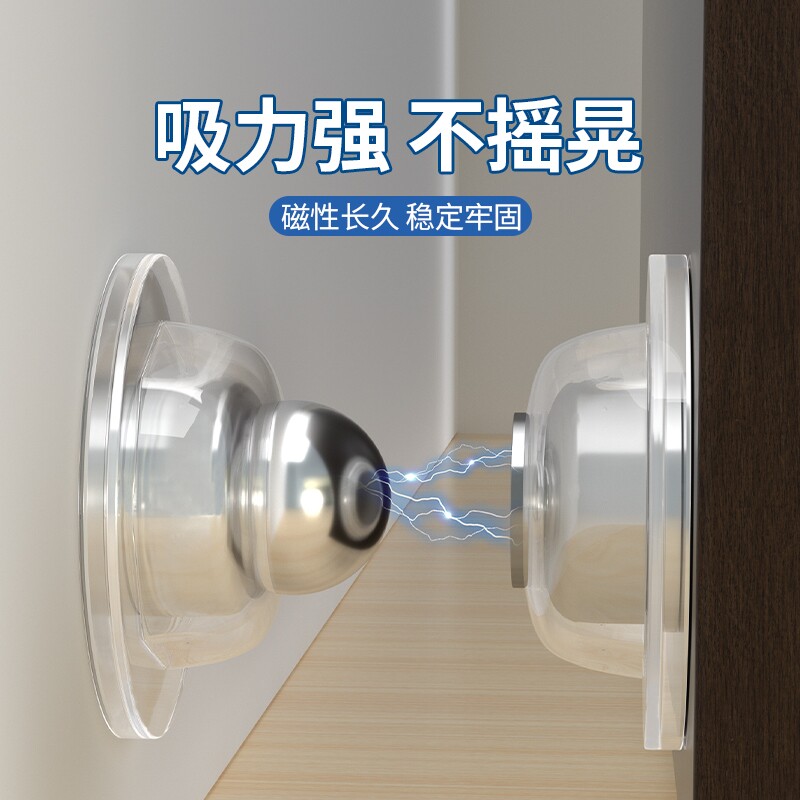 器硅胶门吸免打孔新款大门防撞神器门后家用顶门抵门门塞门阻强磁图片
