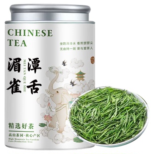 特级雀舌春嫩芽明前手采绿茶叶板栗香型高档罐装