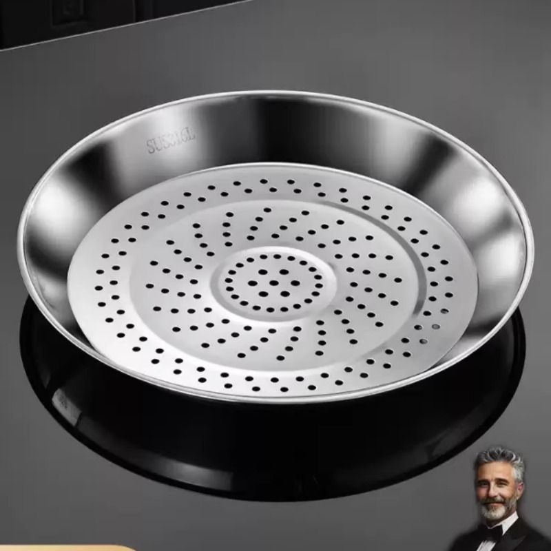 蒸架蒸格不锈钢炒锅蒸盘蒸格家用多功能蒸孔密集加厚耐高温隔水蒸