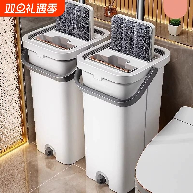 2024新款免手洗平板拖把家用一拖净大墩布拖把桶拖布拖地懒人神器