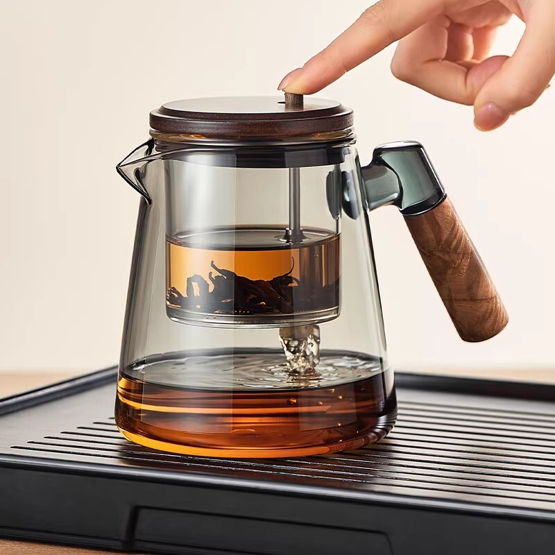 日本进口飘逸杯泡茶壶茶壶家用茶水分离器玻璃内胆茶具高端
