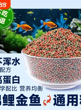 锦鲤金鱼饲料小颗粒鱼食中小型鱼