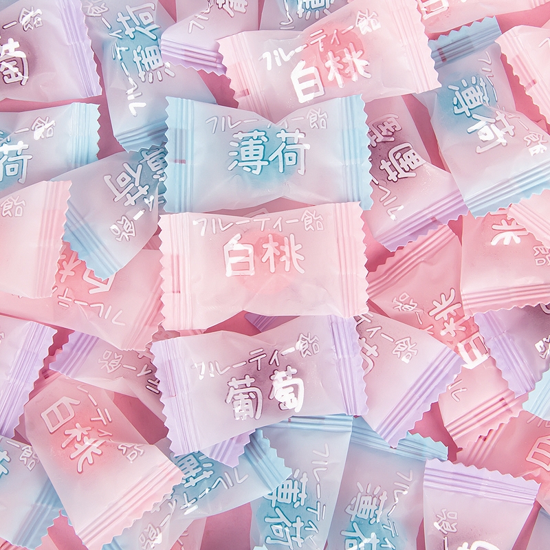 高颜值水果硬糖网红结婚喜糖批发休闲小零食商用前台招待糖果薄荷