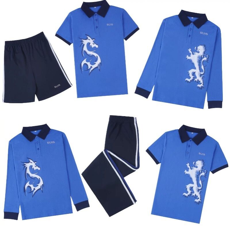 上海协和双语学校中小学生夏季校服短袖T恤运动装长袖POLO衫班服