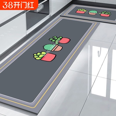 厨房地垫防滑防油可擦免洗2024新款家用耐脏专用硅藻泥吸水垫