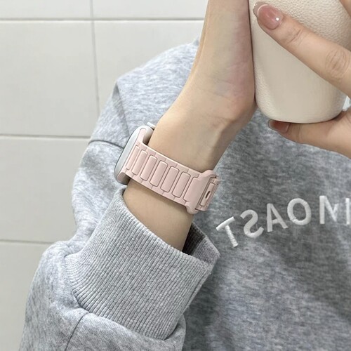 适用苹果手表表带iWatchs11代硅胶透气applewatchs10夏天女s9腕带