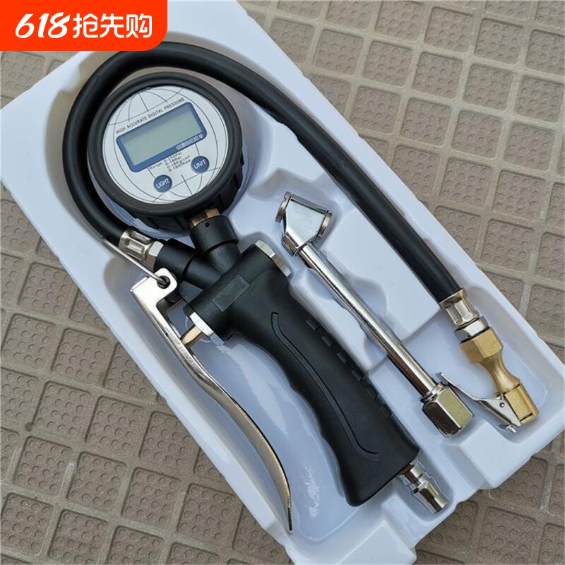胎压表气压表高精度带充气头汽车轮胎压监测器计数显加气表打气枪