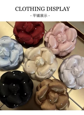 新中式山茶花胸花胸针时尚配饰