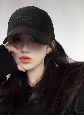 棒球帽女2025新款磨毛防晒鸭舌帽大头围帽子女脸小白色咖啡色灰色