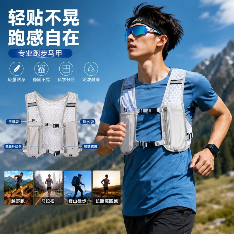 轻量化透气跑步背包马甲越野跑专业装备登山背心骑行运动水袋男女