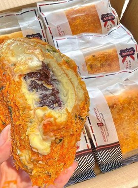 130g*3大盒香葱紫米肉松卷营养早餐夹心面包速食代餐日常休闲零食
