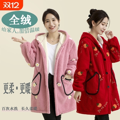 羽绒服罩衣成人女冬加绒加厚外套