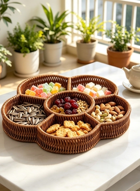 水果盘火锅菜分格拼盘零食蓝
