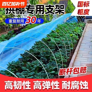 新型小拱棚支架实心玻璃纤维杆棒大棚塑料养殖骨架农家用菜棚支架