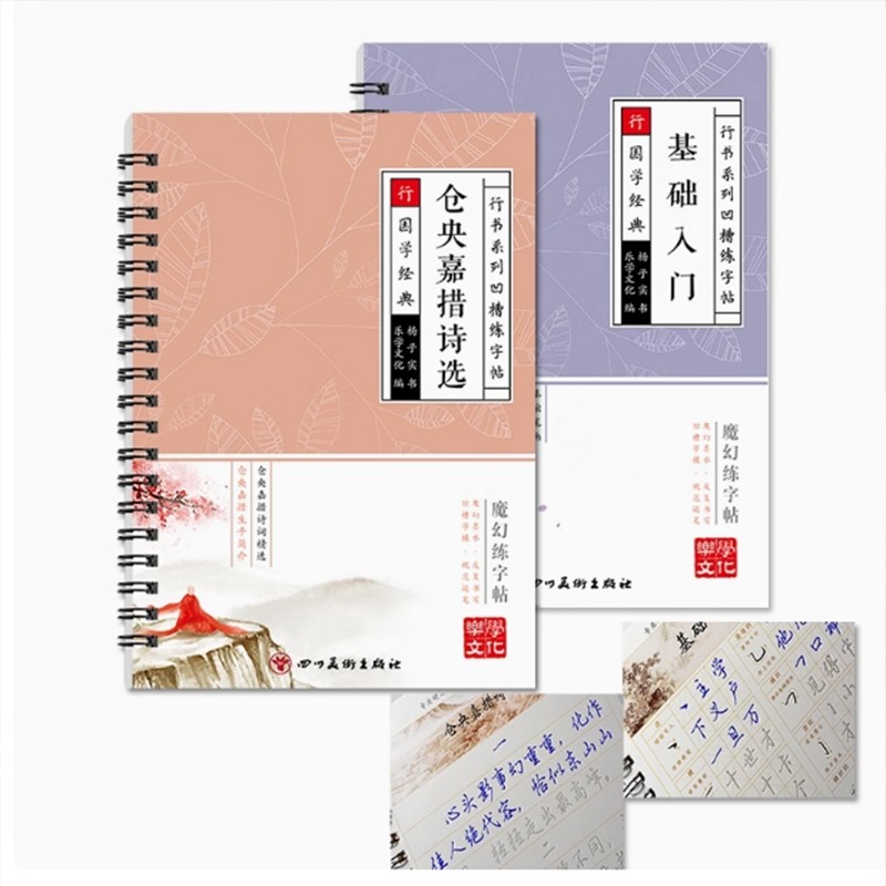 练字帖成人行书速成反复用使用控笔字帖女生漂亮字体练字凹槽字帖