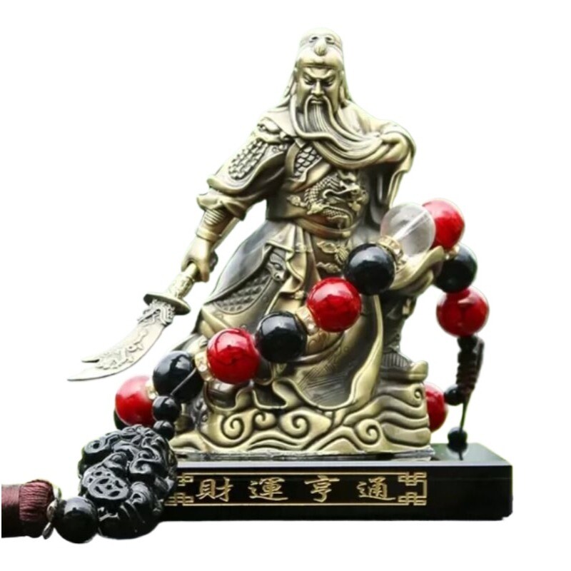 汽车摆件合金关公香水座图片