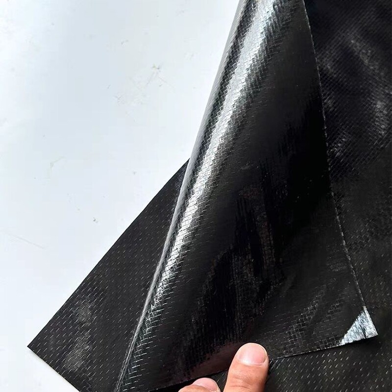 鱼塘防渗膜耐穿刺编织膜鱼池加厚护坡布蓄水池专用编织防渗膜