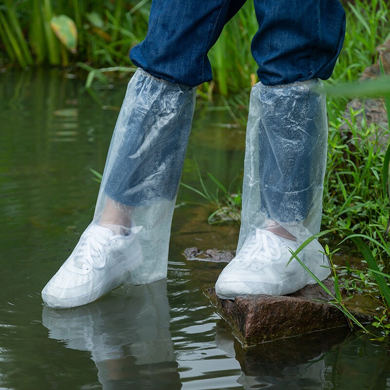 一次性雨鞋鞋套下雨天防水防滑透明塑料室外加厚耐磨隔离脚套防雨