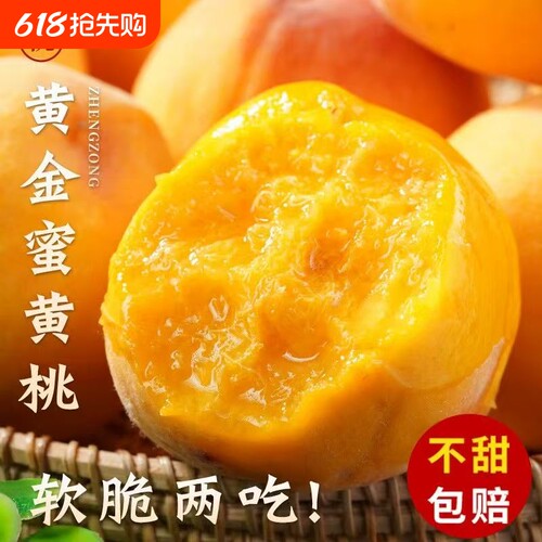 黄桃正宗蒙阴蜜桃黄心桃子新鲜水果黄金蜜孕妇山东原产地当季现摘