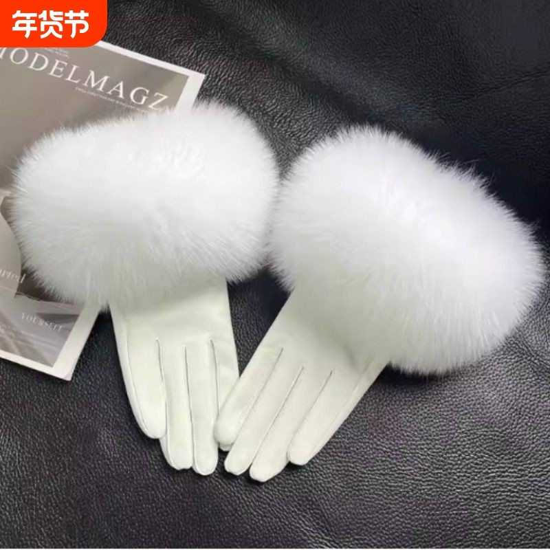 『升级版』分指手套女冬季加绒保暖骑行开车防风防水防寒大号骑车