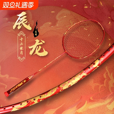 嘉羽辰龙巳蛇羽毛球拍超轻