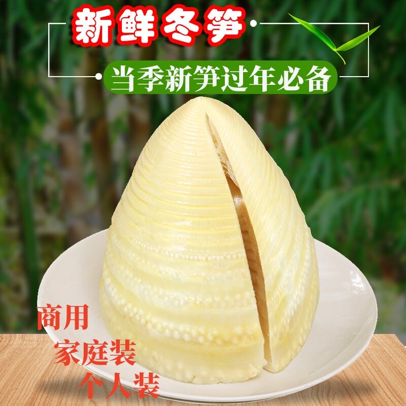 新鲜冬笋竹笋清水水煮袋装火锅煲汤食材美味鲜笋泡椒当季