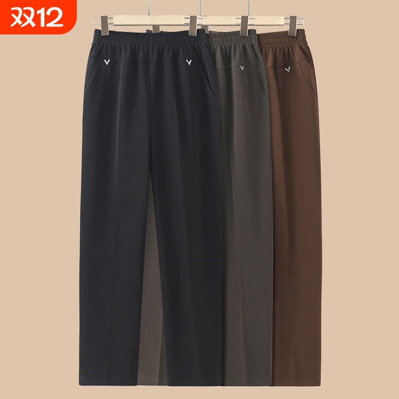 妈妈春秋休闲直筒长裤中老年女裤