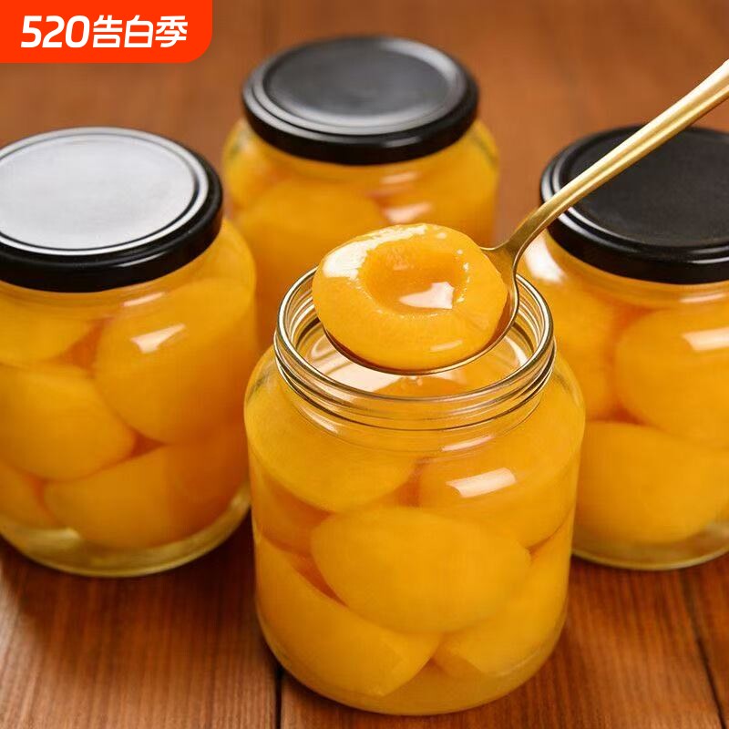 黄桃罐头500g超大瓶软糯香甜当季鲜果休闲解馋小零食即用瓶装新鲜