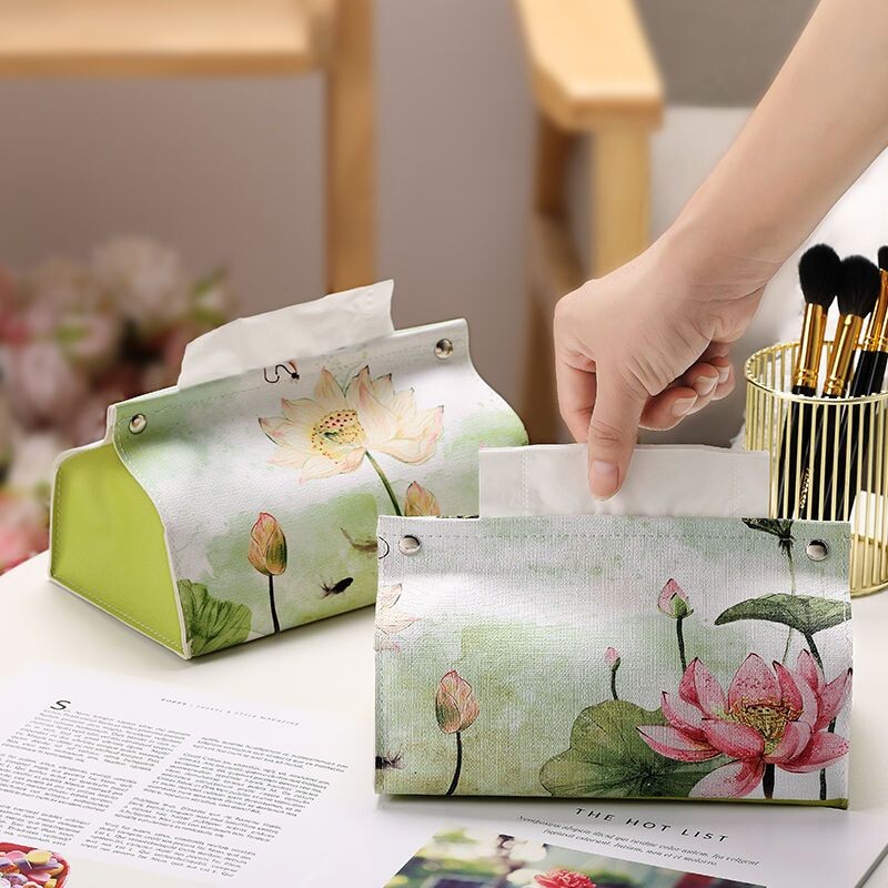 新中式纸巾盒客厅家用摆件装饰抽纸套餐巾盒抽纸盒轻奢防水台面