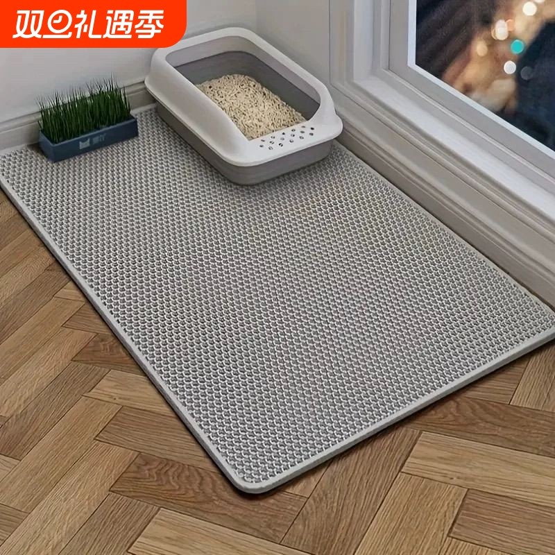 超大猫砂垫猫砂盆防外溅垫子双层过滤防带出漏控砂垫宠物猫咪用品