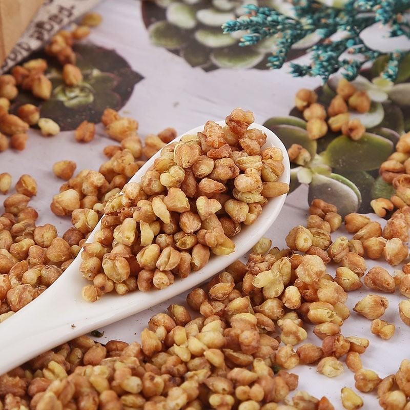 批发大凉山全株苦荞茶炒熟 散装500g新货黑苦荞 大粒膨化黄苦荞