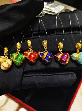 国风七彩小葫芦多巴胺色吊坠新中式文艺复古气质高级感时尚吊坠