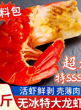龙虾尾特大号无冰冷冻生鲜小龙虾虾尾虾球麻辣鲜冻批发商用鲜活