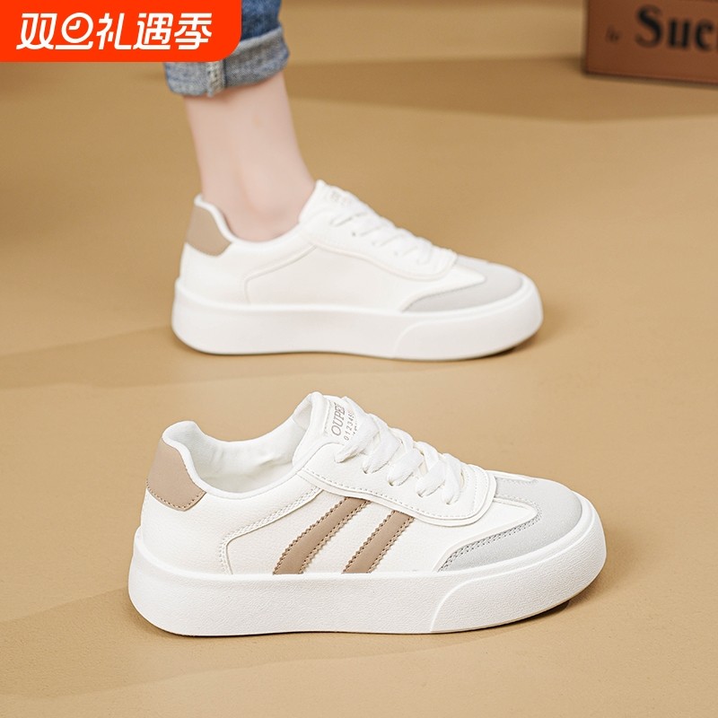 无品牌/无注册商标大码小白鞋女2025新款软底休闲运动板鞋平底鞋