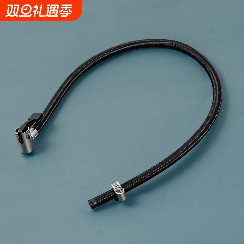 车载充气泵气管汽车用打气泵充气管橡胶管纱布编织管延长软管配件