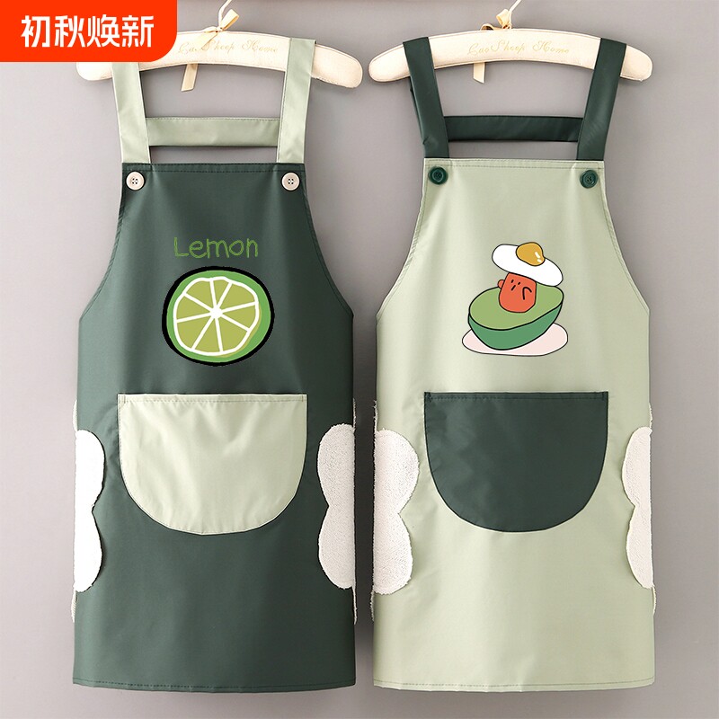 2025新款围裙防水防油家用厨房女时尚围腰餐饮专用做饭工作服成人