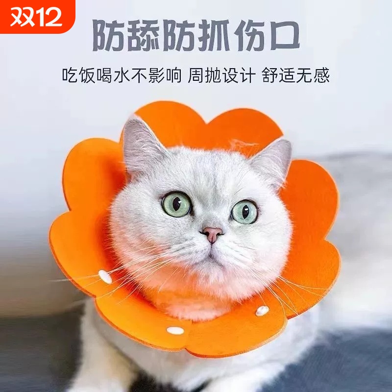 伊丽莎白圈防舔防水太阳花图案