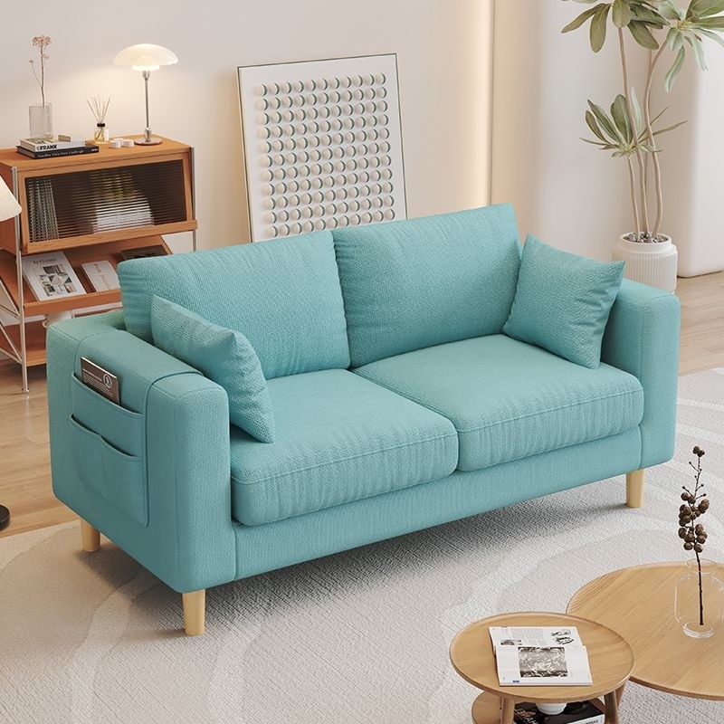 北欧双人沙发卧室小户型现代简约布艺沙发网红出租屋服装店小沙发