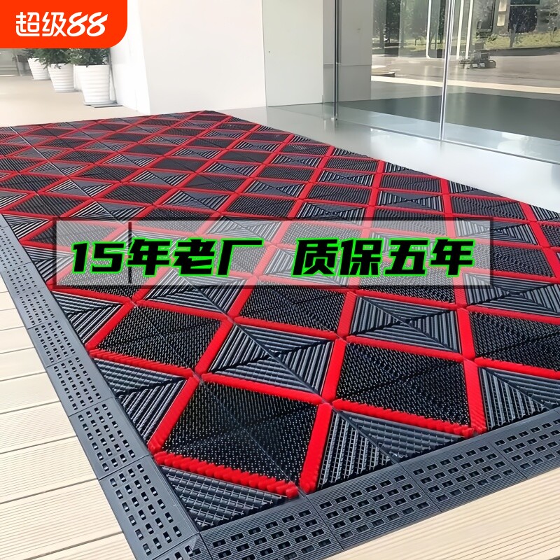 室外入户门垫拼接地垫商用防滑脚垫进门口除尘垫台阶地毯防水地面