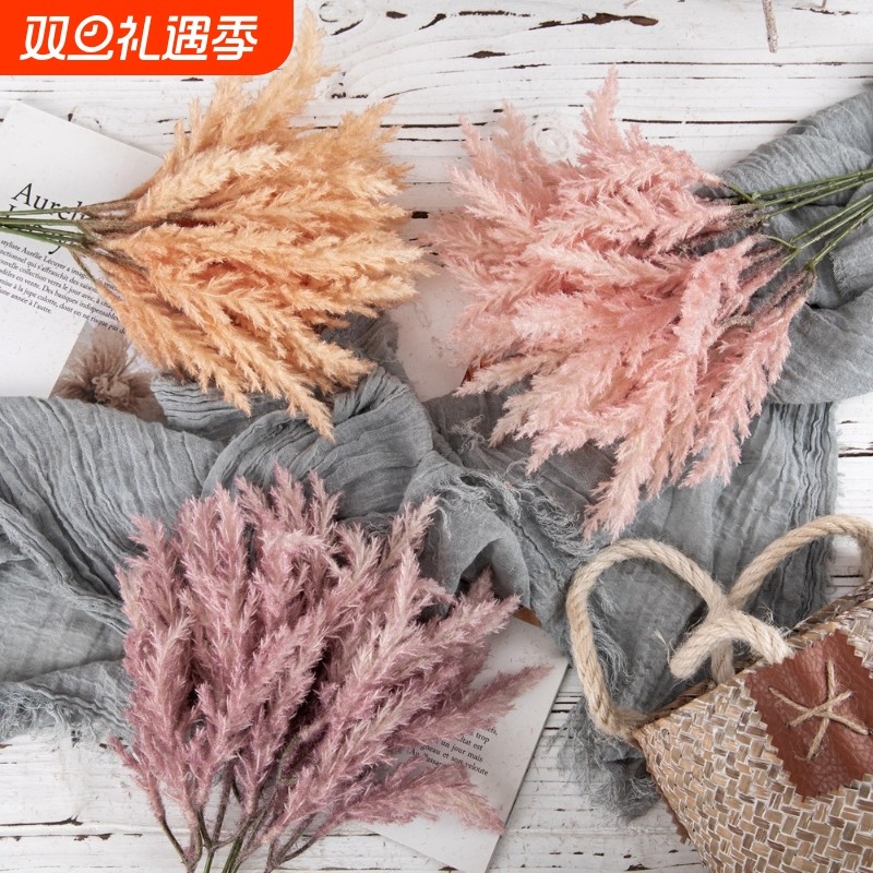 家居络新妇小枝束配花仿真花装饰手捧花玫瑰花墙假花DY1-PJ-5