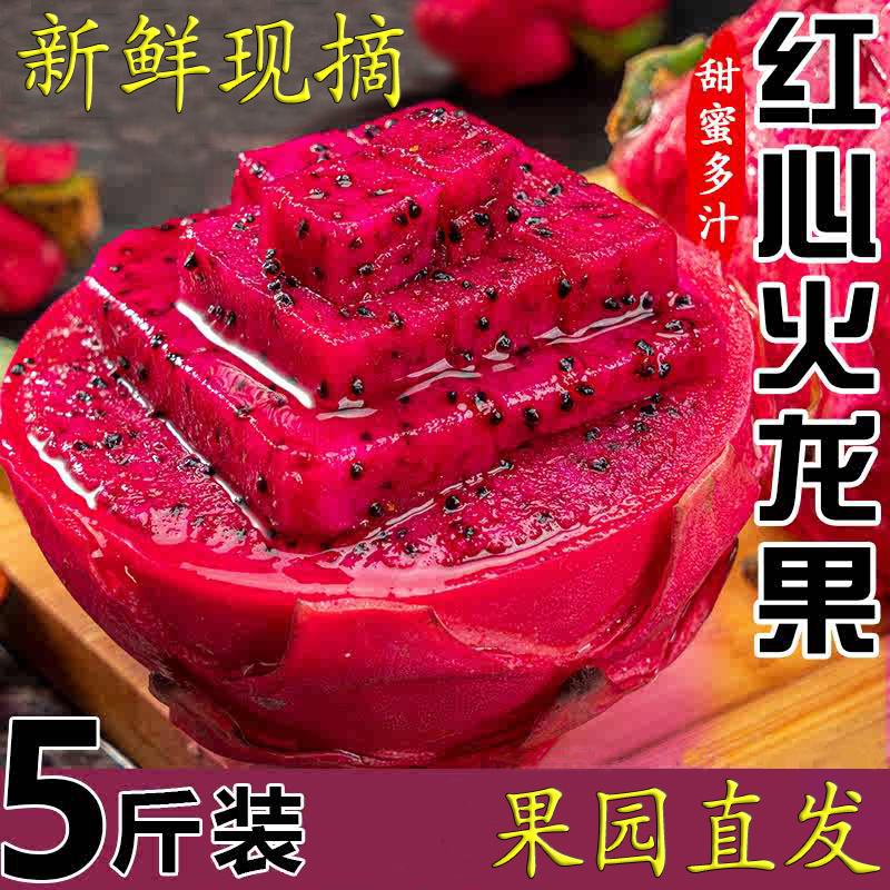 新鲜红心火龙果应季热带水果产地直发
