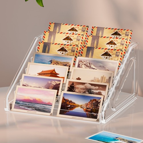 明信片展示架桌面贺卡收纳架