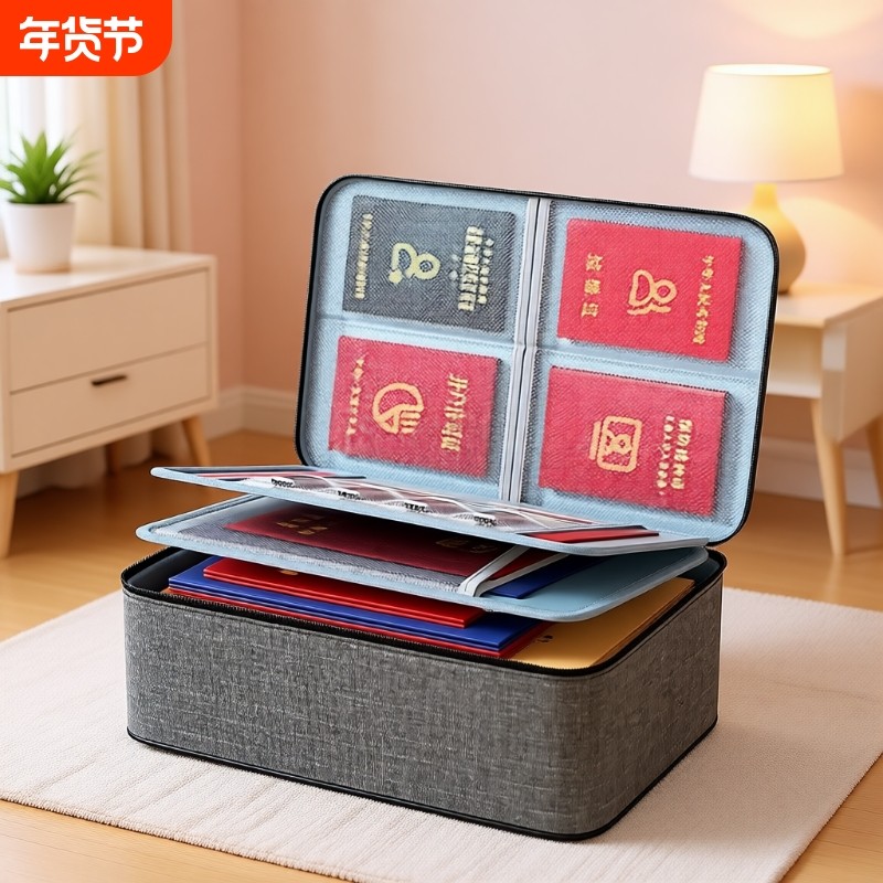 证件收纳包盒家用多功能家庭户口本资料文件卡包证书整理箱袋神器,箱包皮具/热销女包/男包,证件包,淘宝优惠券,粉丝福利购,淘宝优惠卷