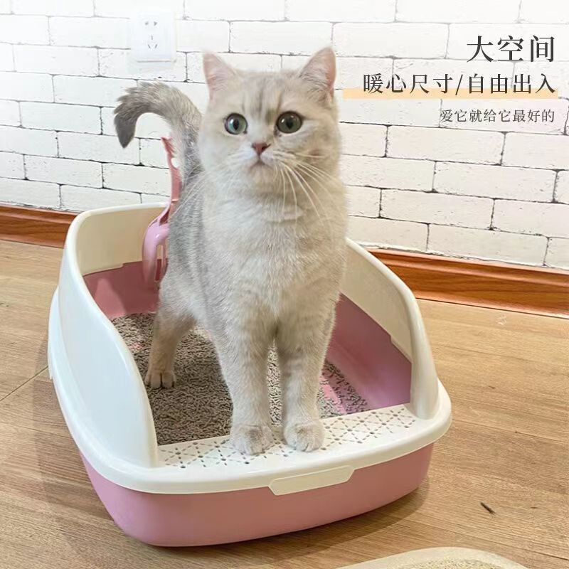 猫砂盆超大号半封闭猫咪幼猫双层特大全开放式猫沙盆厕所批发代发