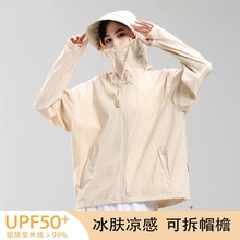 UPF50+专业防晒衣女款夏季新款轻薄防紫外线透气冰丝防晒服男外套