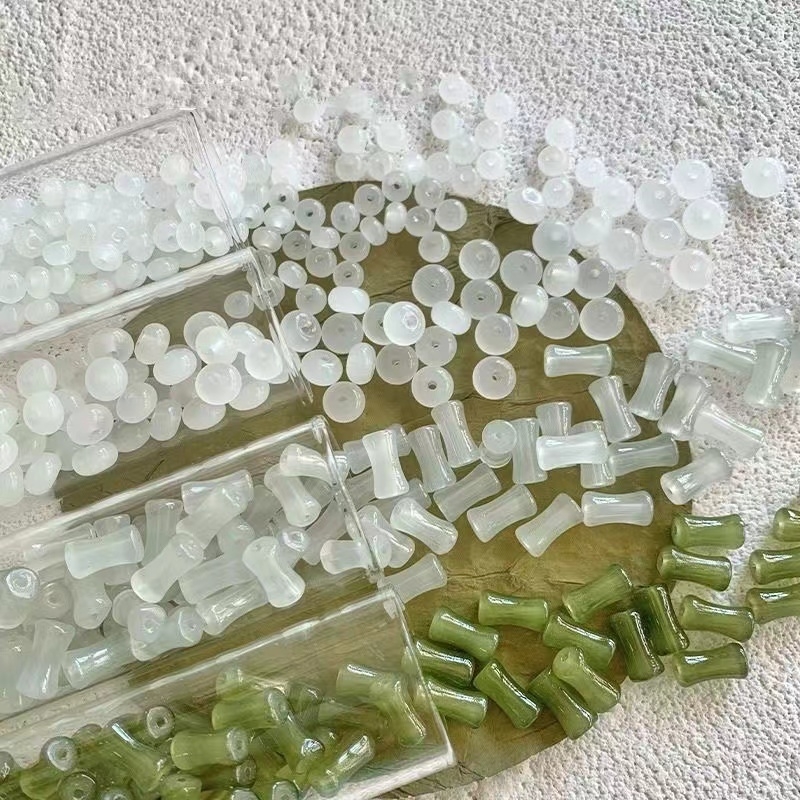 新中式竹节算盘仿玉石玻璃散珠