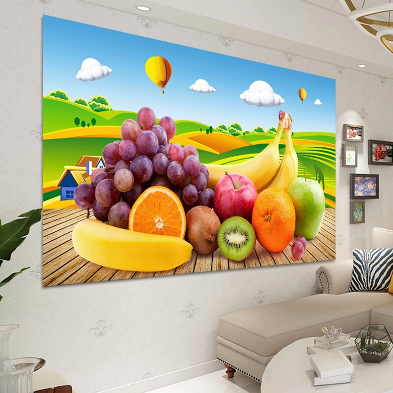 装饰画贴画鲜果海报客厅厨房防油贴纸墙面自粘墙纸壁画餐厅水果