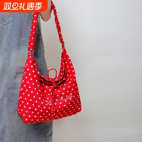 豹纹帆布包大容量斜挎包韩国小众